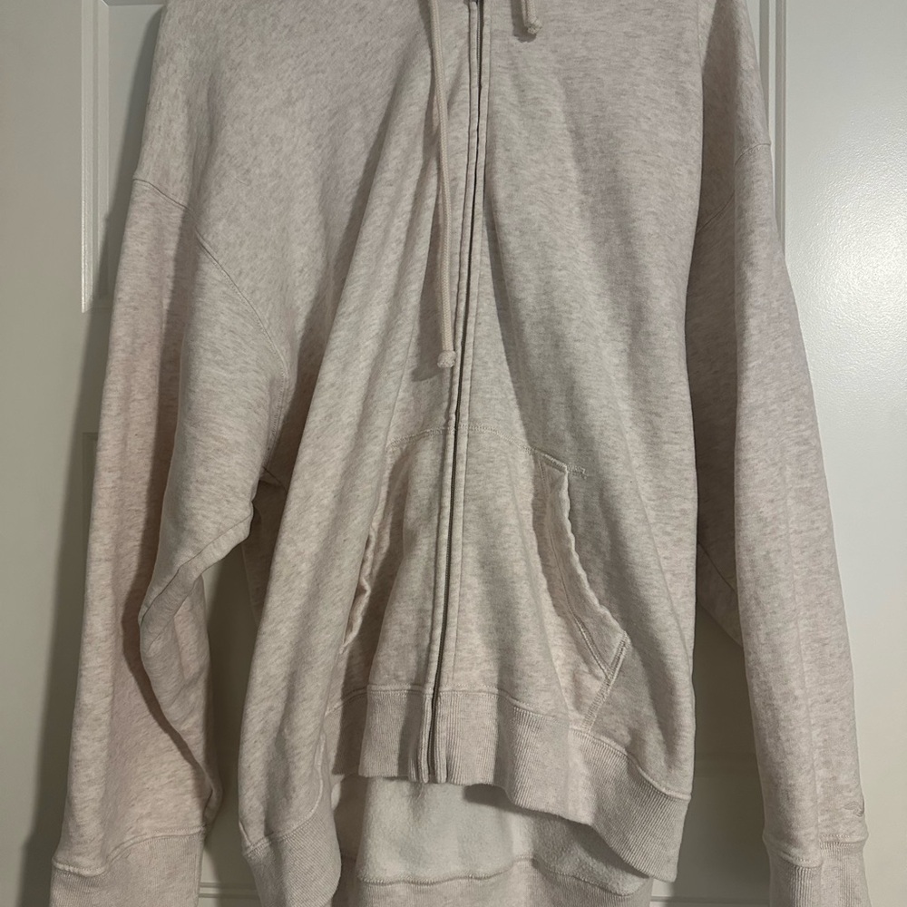 Hollister Cream Zip-Up Hoodie